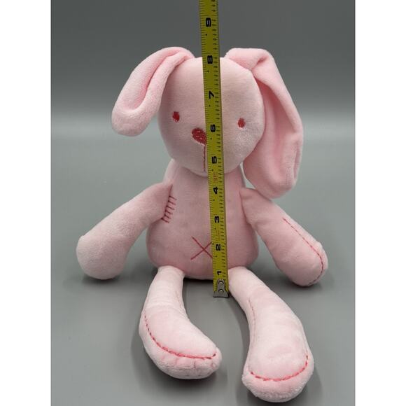 Earth Mama Pink Bunny Rabbit Plush X On Tummy 13” Stuffed Animal - Picture 2 of 6